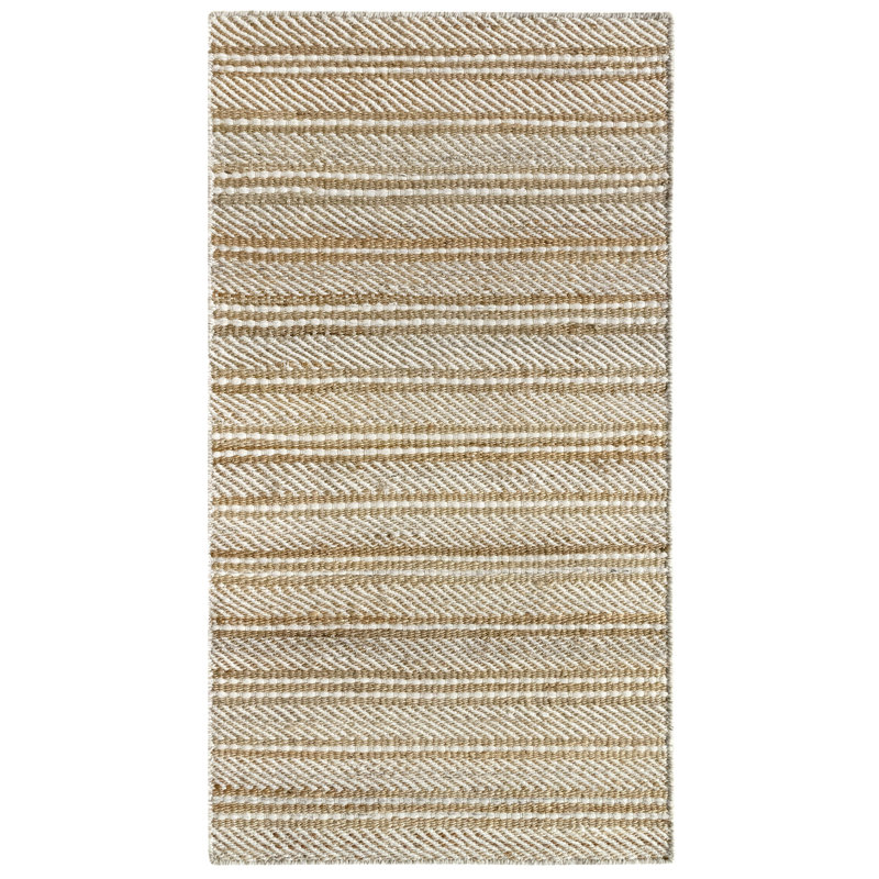 Geeta Striped Hand Woven Area Rug, Rectangle 80 x 150cm