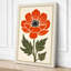 Red Poppy Botanical - Wrapped Canvas-479954505-479954507