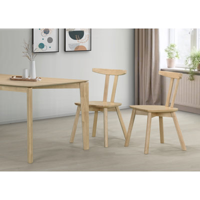 Chaise d'appoint en bois massif Sierra (ensemble de 2)