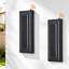 Lot de 2 appliques murales extérieures carrées modernes à 2 niveaux avec détecteur crépusculaire à LED.