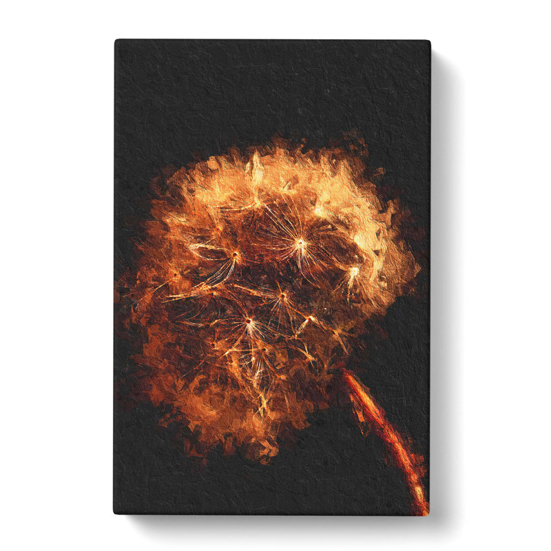 Dandelion Puff In Abstract by Fujishima Takeji - Wrapped Canvas Painting, 50cm H x 35cm W x 3cm D