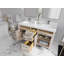 Cambridge 60 In. W X 22 In. D Double Sink Bathroom Vanity In Fine Grain With 2 In. Carrara Quartz