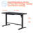 Electric Height Adjustable Sit-Stand Glass Desk with Pivot Drawers for Home Office, Single Motor-1051741465