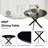 47.2'' Round Dining Table Set with Suede Chairs-731482474-731482475