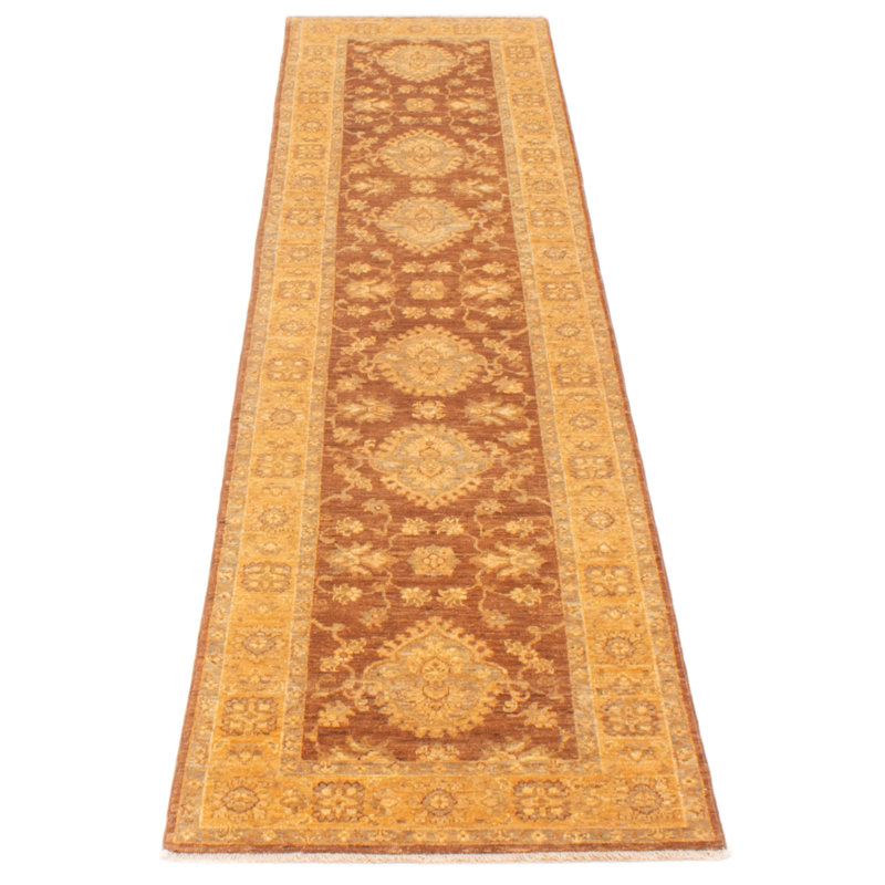 Tapis unique brun de 2 pi 6 po x 10 pi Adesha