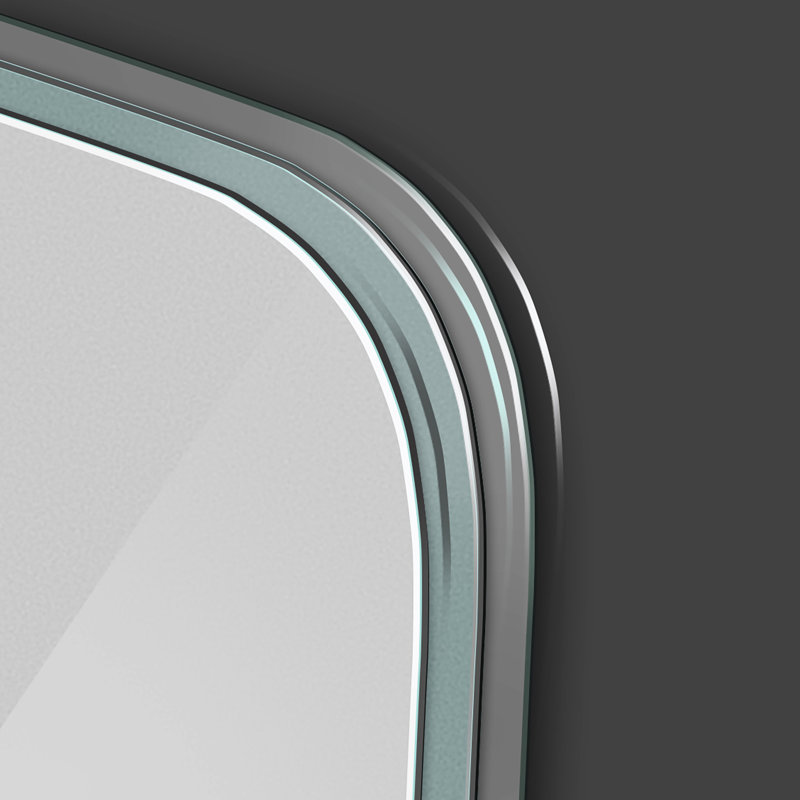 Miroir de salle de bain brouillard - HD argenté 5 mm imperméable, à la fois simple et élégant