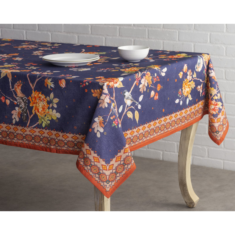 Floral 100% Cotton Square Tablecloth, 54" x 54"