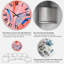 Abstract Orange And Blue Liquid Art - Modern Wall Clock-329137491