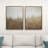 CosmoLiving by Cosmopolitan Gold Canvas Glitter Flakes Geode Framed Wall Art with Gold Frame