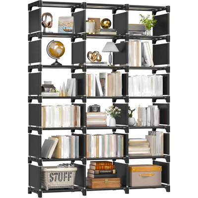 Étagère à livres, organisateur de rangement pour 18 cubes, grandes bibliothèques de bricolage ...