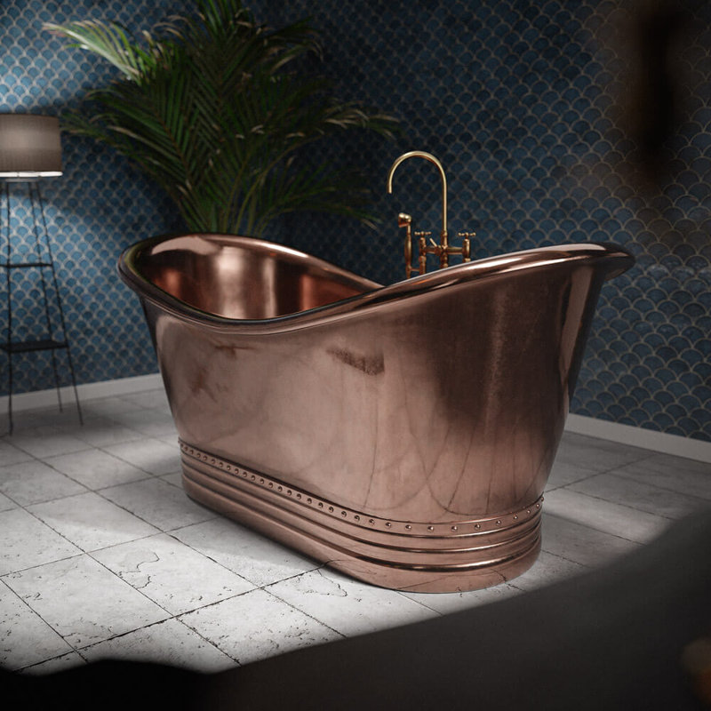 1800mm x 800mm Freestanding Copper Bathtub