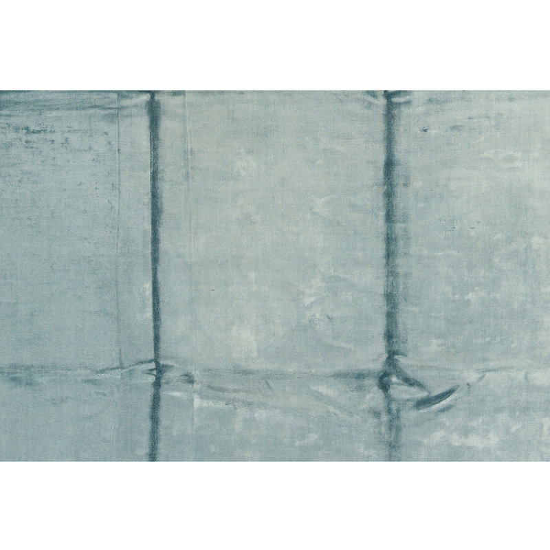 Tapis gris / bleu noué à la main de haute qualité
