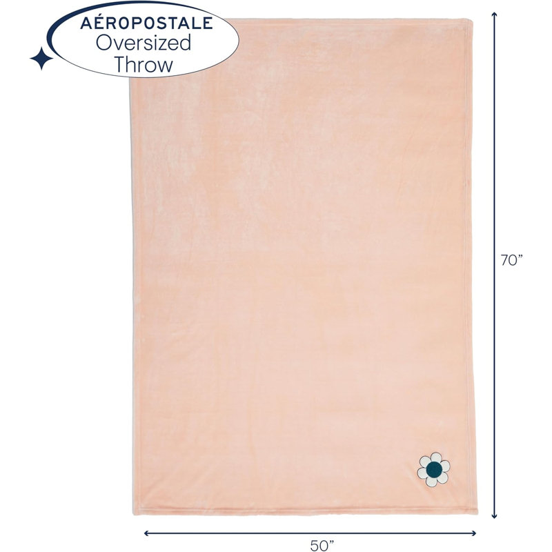 Jeté en peluche doux Aeropostale, Rose