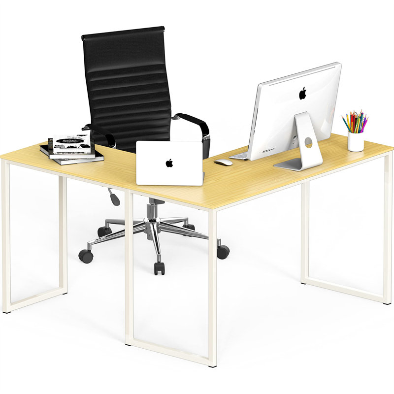 Bureau d'écriture en L Chaddie, Noir, H 27,99 po x l 47,99 po