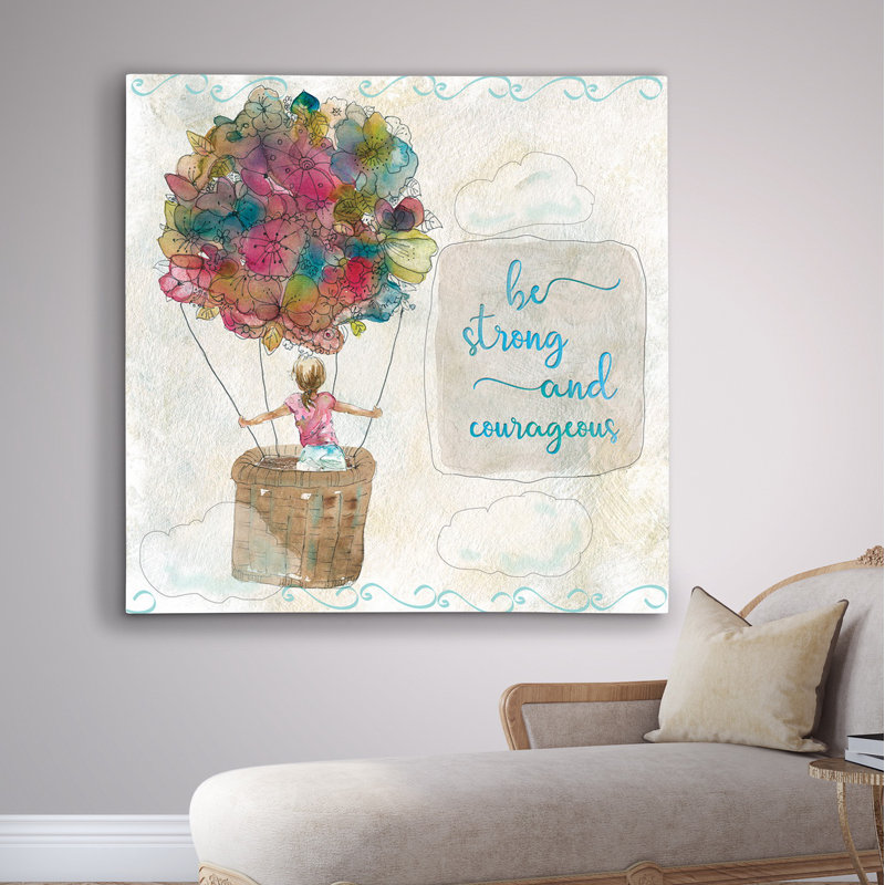 «Sketchbook Strong and Courageous», reproduction de peinture à l'huile, H 16 po x l 16 po x P 1,5 po, Toile tendue