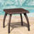 Brown Side Table - , Fits Outdoor Living Style Pe & Powder Coated Iron, Adds Holding Space To Patio