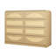 Commode avec façade en rotin, commode à panneaux de particules larges, armoire de rangement moderne en bois pour le salon de la chambre à coucher-129865282-129865284