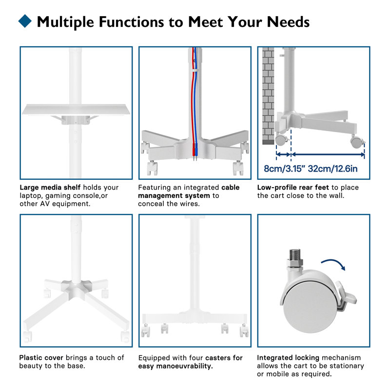 Folkert Fairmont Park Single Screen Floor Stand Mount
