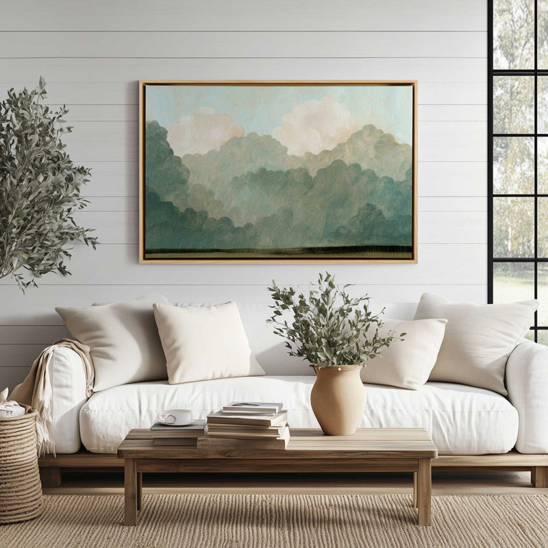 Couches de brume et de feuillage, H 24 po x l 36 po, Papier