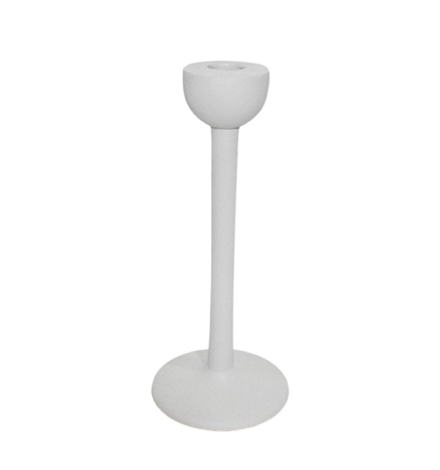 Giedre Aluminium Candle Holder, White, 12.5" H x 5" W x 5" D