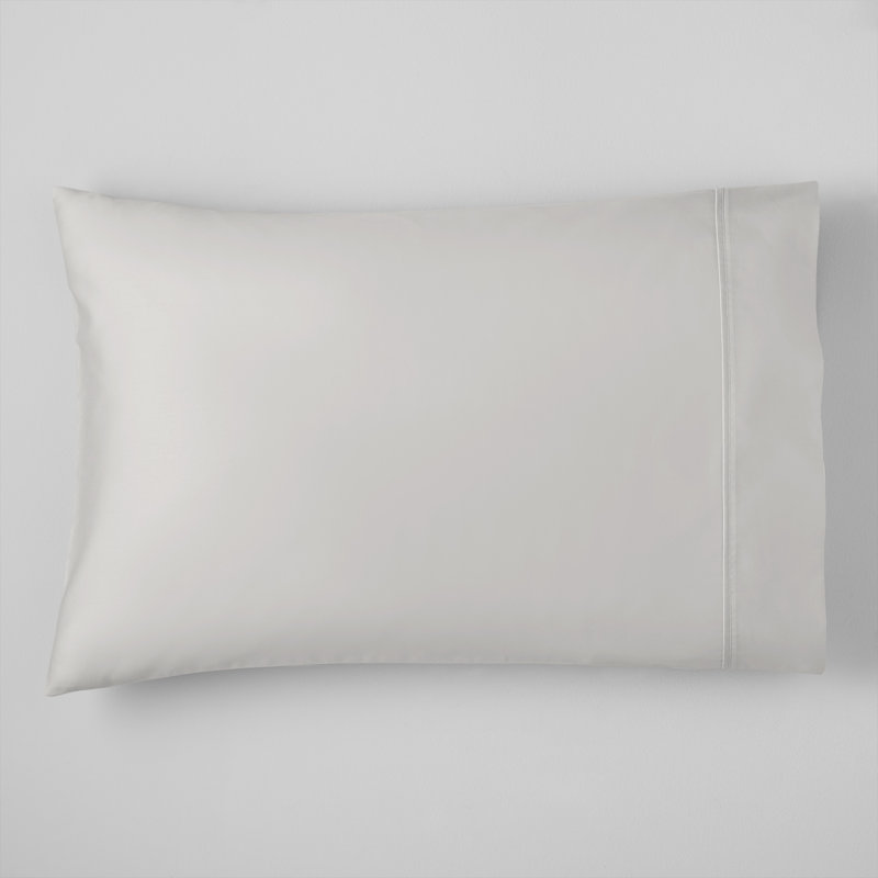 Danfield Cotton Sateen Pillowcase Set, Soft Gray, King