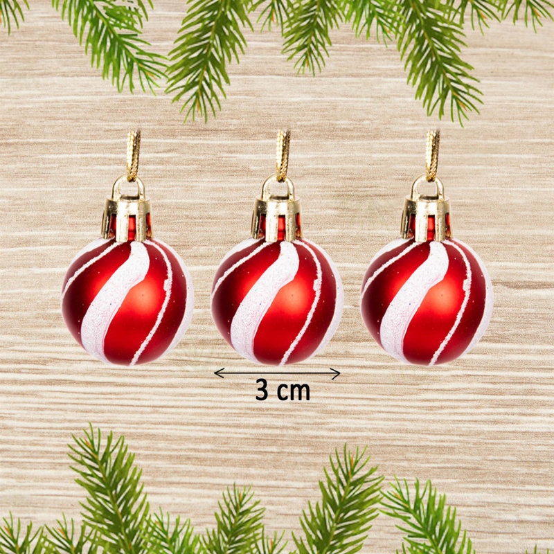 5cm Polyvinyl Chloride (PVC) Bauble, 3cm H x 3cm W x 3cm D