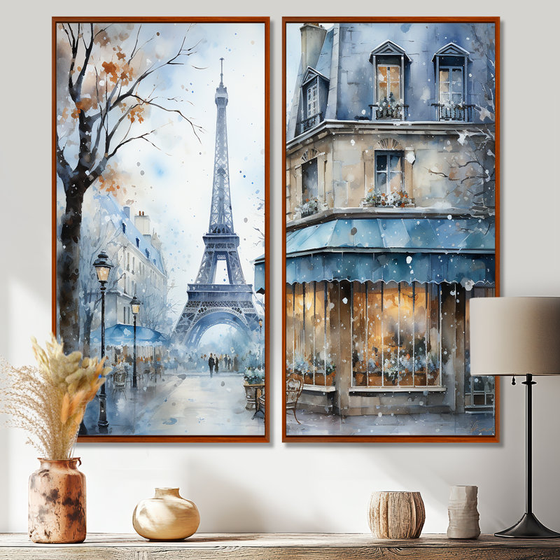 Art urbain sur toile gris, rue urbaine parisienne IV - Cityscapes Paris, H 40 po x l 40 po, Impression encadrée flottante