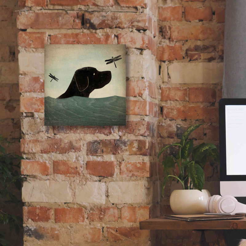 «Black Dog Swim» par Ryan Fowler, H 12 po x l 12 po x P 0,75 po