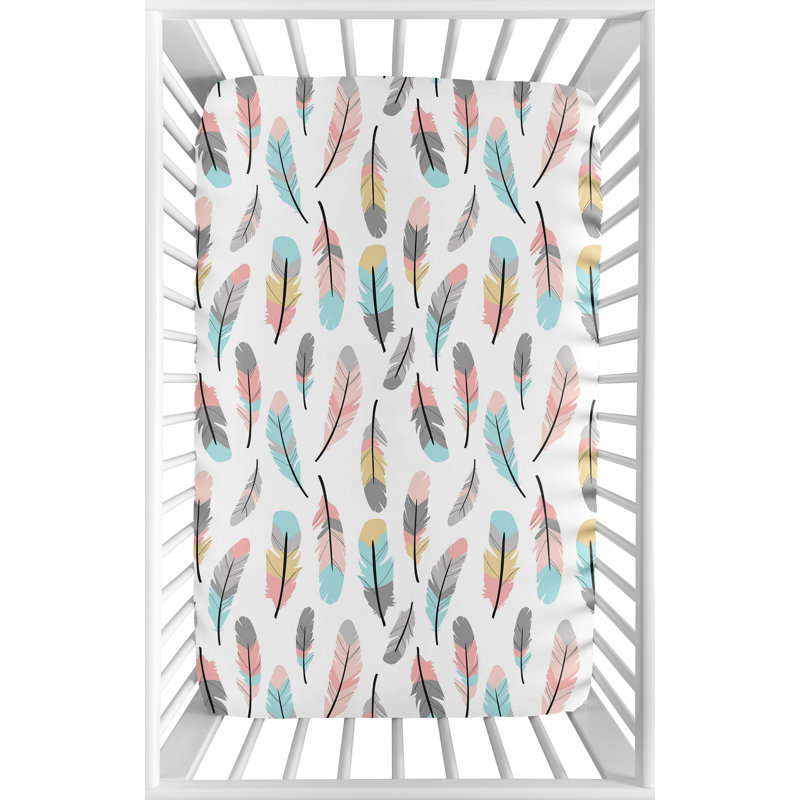 Feather Mini Fitted Crib Sheet