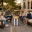 Foyer extérieur sans fumée TATAANTY de 50 cm avec grille et sac de transport, en acier inoxydable, pour terrasse, jardin, camping et barbecue.