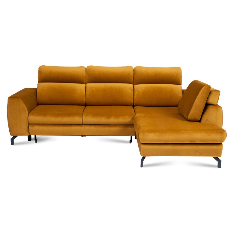 Dylon 5 Seater Sofa Bed, Orange, Right Hand Facing