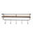 VIP Metal 24.21 in. Brown Wall Rack with Shelf and Hooks