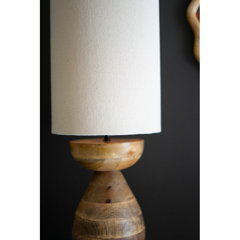 Kalalou Mango Wood Table Lamp Base 18"H – Handcrafted Home Decor
