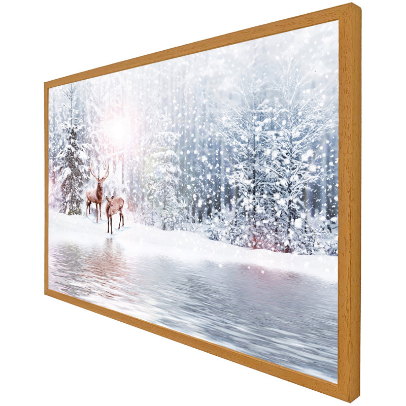 Tremee In the Frost Single Picture Frame Wall Art, 76cm H x 114cm W x 4cm D, Oak