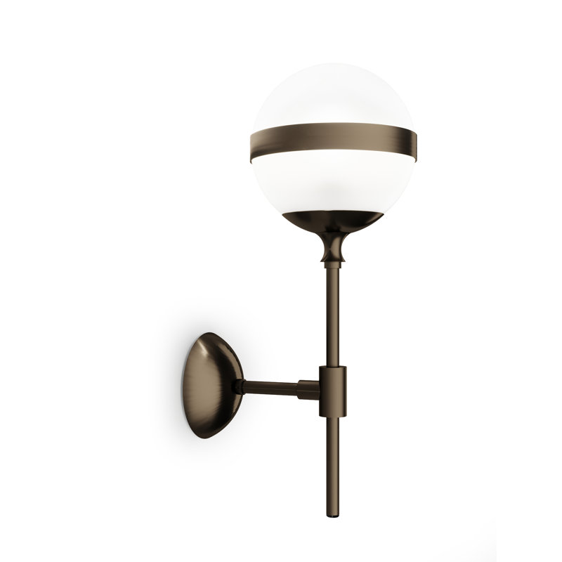 Peggy Wall Lamp White Glossy Anique Brass E12 Ul, Antique Brass