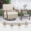 Ensemble de conversation d'extérieur en osier / rotin pour 4 personnes (4 chaises et 2 tables d'appoint)-101947737