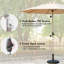 Parasol 10 pi - Structure ferme beige plage et fiable