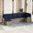 vidaXL Sofa Set with Cushion with Storage Grey and Navy Poly Rattan-1069100844