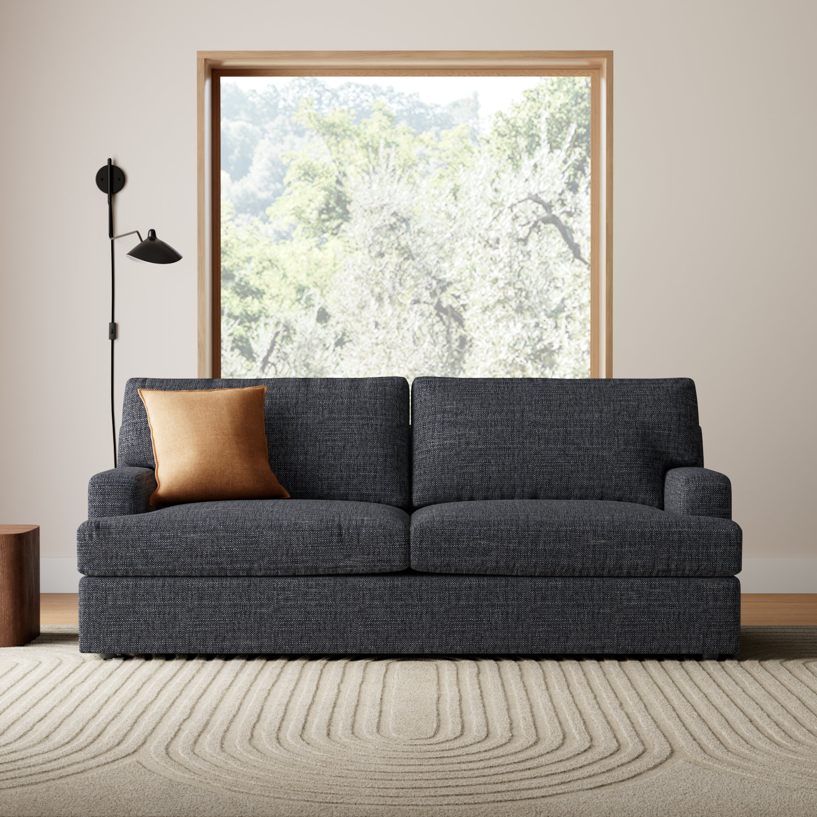 Cleo 84'' Sofa, Nomad Indigo Performance Chenille