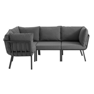 Modway Riverside 4 Piece Outdoor Patio Aluminum Sectional by Modway
