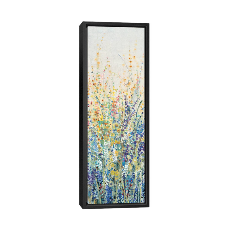 «Wildflower Panel I» par Timothy O, reproduction sur toile, H 36 po x l 12 po x P 1,5 po, Toile encadrée noire