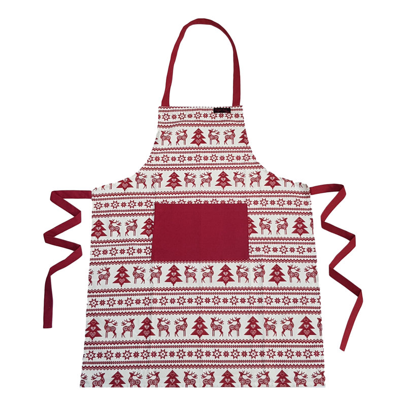Hiram Christmas Cotton Bib Apron