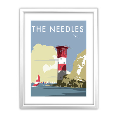 The Needles, Isle Of Wight by Dave Thompson - Single Picture Frame Print on Canvas
