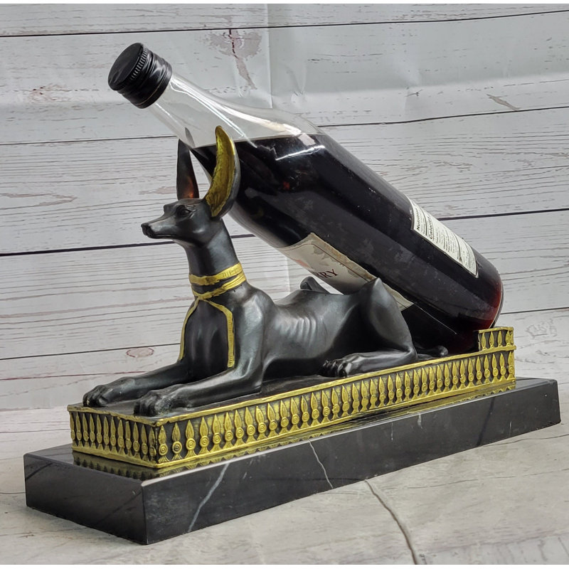 Sculpture buste égyptien égyptien Anubis sur socle