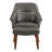 Khristen Faux Leather Accent Chair with Ottoman-733324617