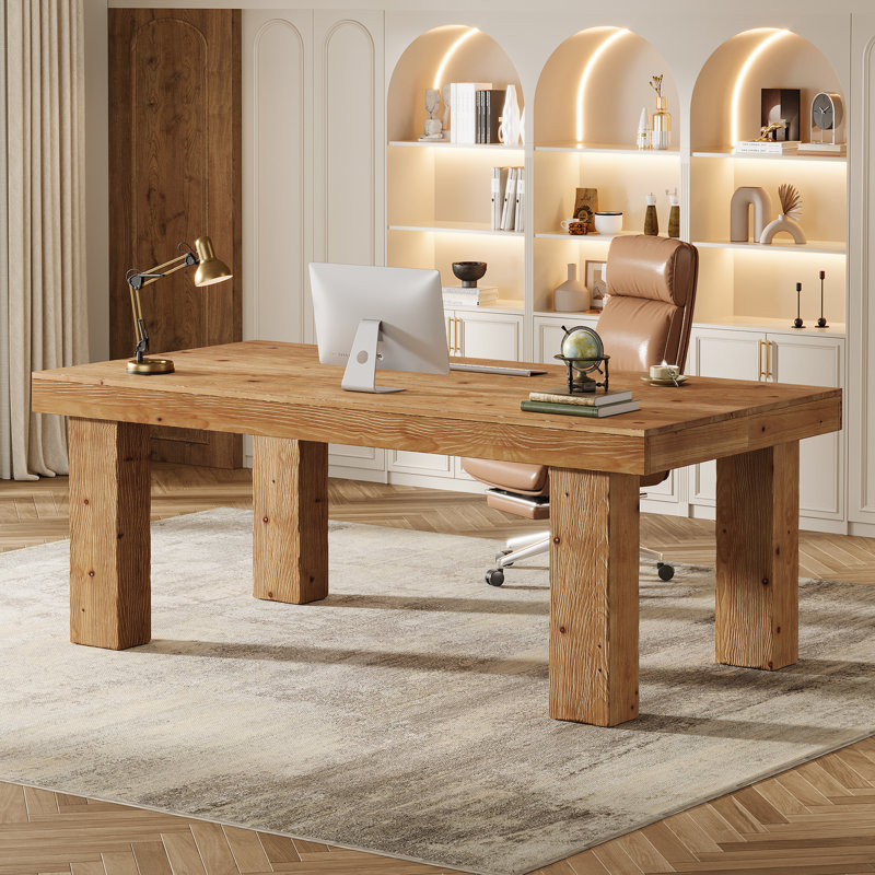 63'' Solid Wood Rectangle Computer Desk