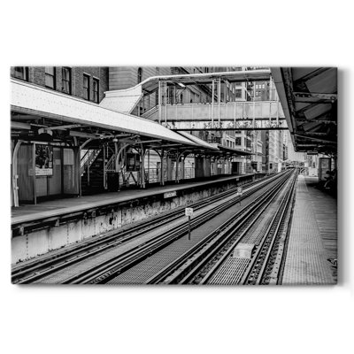 Impression rétro sur toile rétro «Chicago L»