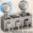 Suction Cup Toothbrush Holder Set, Non Perforated Wall Mounted Storage Rack