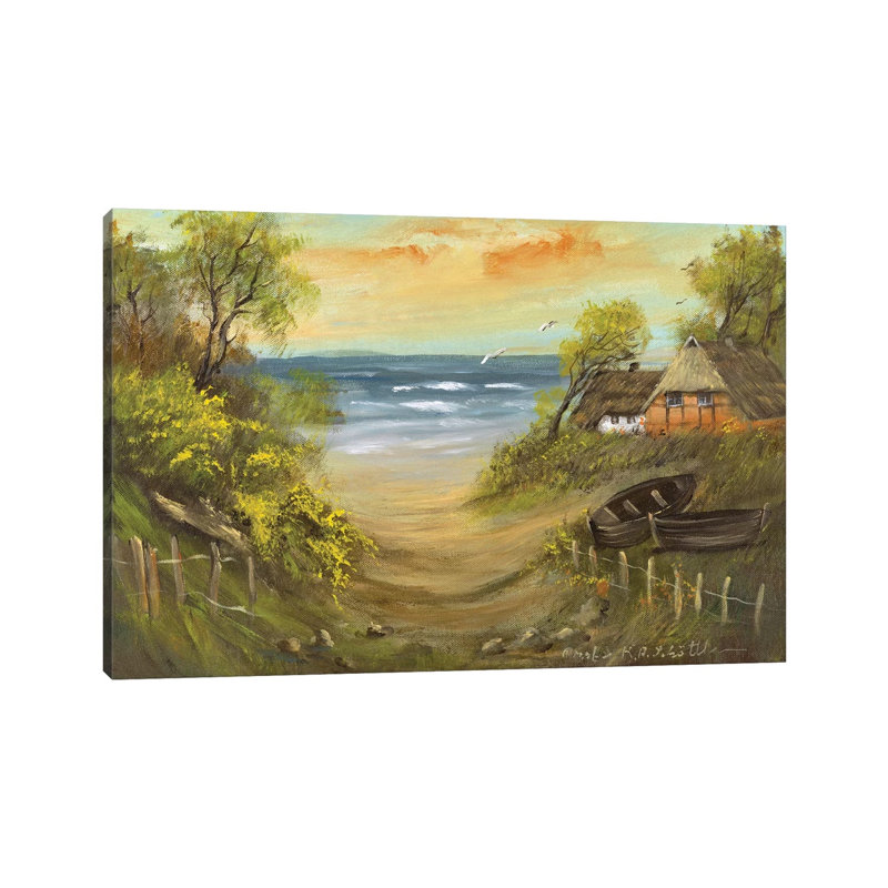 Path To The Beach by Katharina Schöttler - Wrapped Canvas Painting, 20.32 cm H x 30.48 cm W
