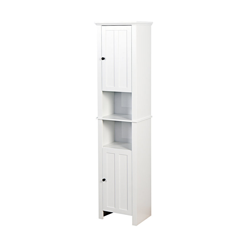 Bathroom Floor Storage Cabinet with 2 Doors and shelves